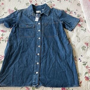 Universal Thread Blue Denim Shirt Dress